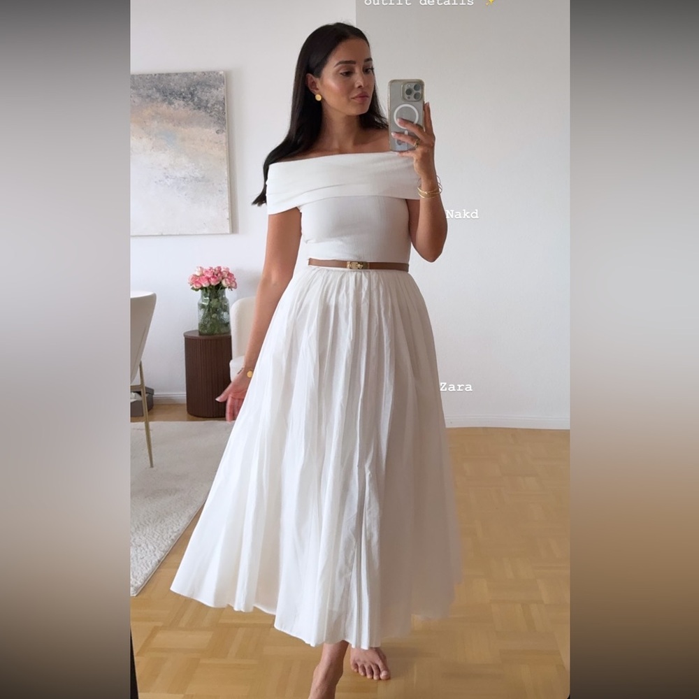 Zara full midi skirt zw collection